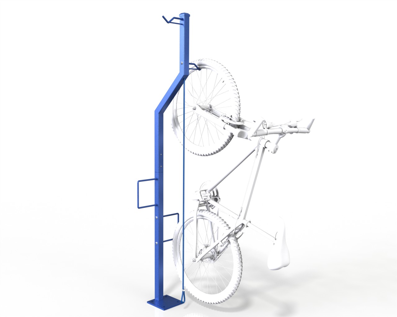 compact vertical bike rack